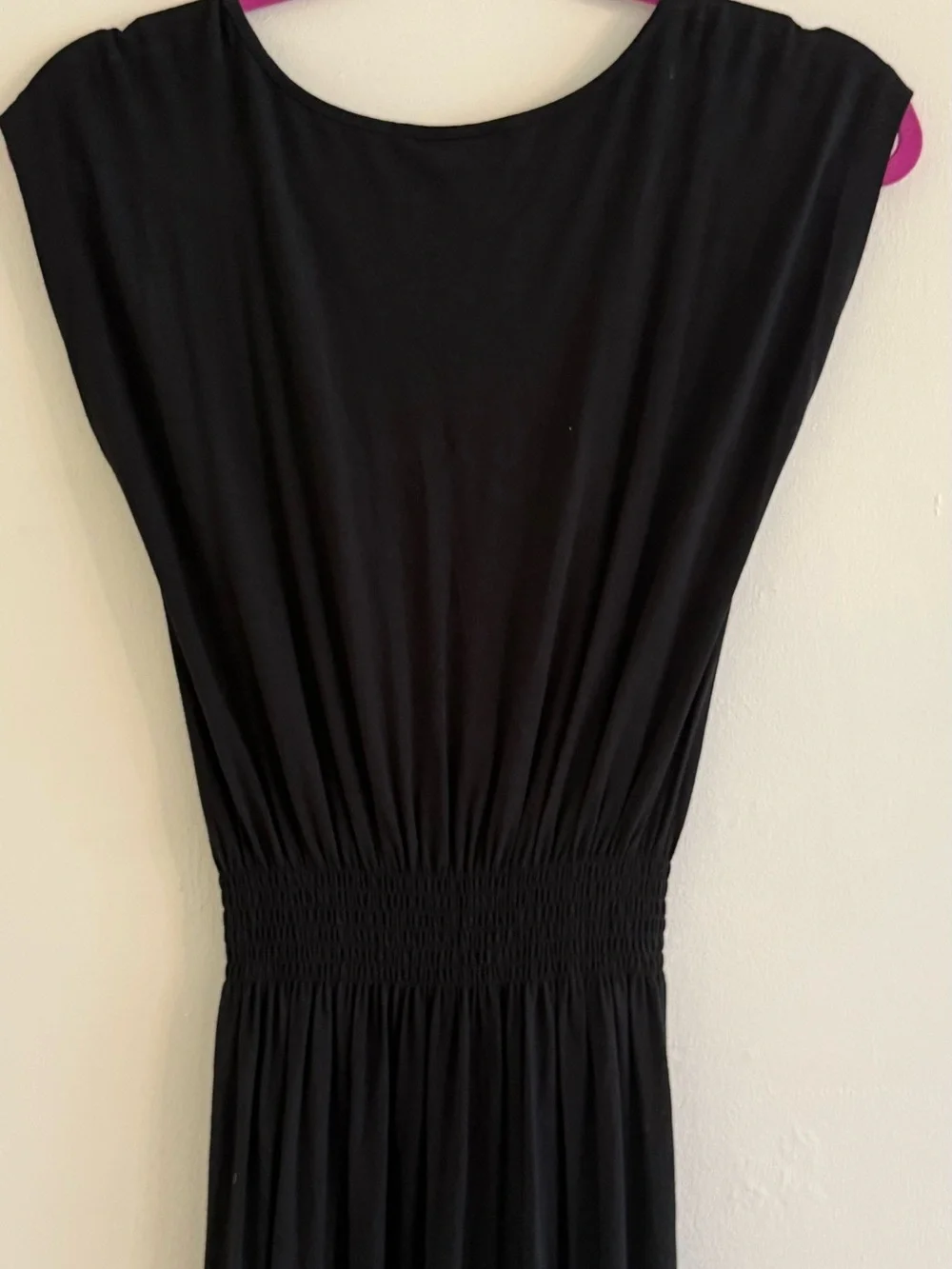 Ann Taylor Black V-Neck Smocked-Waist Maxi - Picture 5 of 8